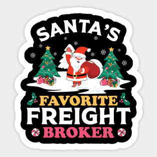 Santas Favorite Freight Broker Sticker